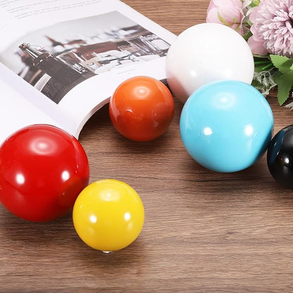 uxcell 2 Pcs Gazing Globe Decor Ball 2.5 Inch 63mm Reflective Garden Sphere Hollow Ball, Seamless Stainless Steel Gazing Ball, Smooth Mirror Globe for Garden Home Decor, Bright Yellow