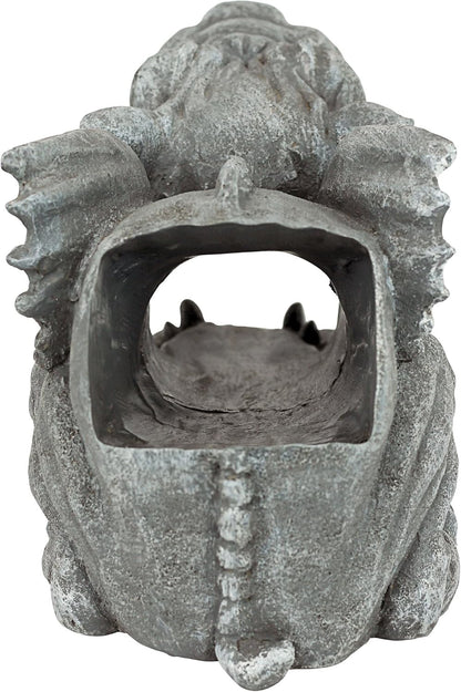 Design Toscano Roland the Gothic Gargoyle Gutter Guardian Rain Downspout Extension Outdoor Statue, 10 Inch Long, Cast Stone Resin, Grey Stone Finish