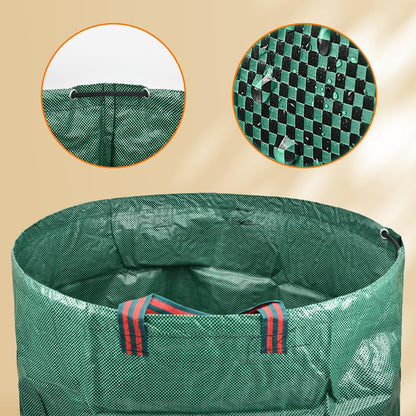 CAMPFIRE 3 Pack 72gallon Garden Waste Bags (H30, D26 Inches) With Handles, Heavy Duty Leaf Bags, Reusable Lawn Garden Bags And Yard Waste Bags, Suitable For Leaf Collectors