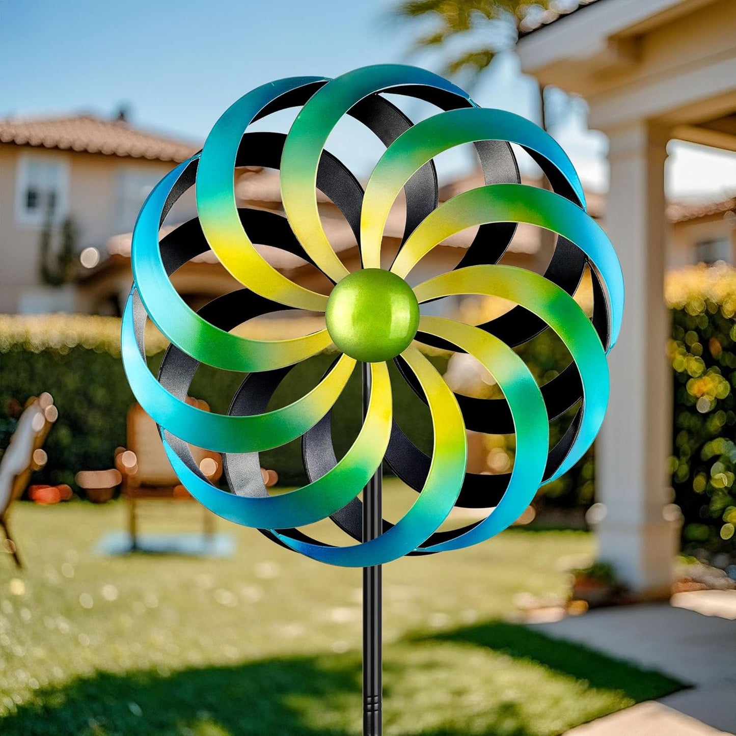 Wind Spinners Outdoor Yard Decorations, 16 Inches Wind Sculpture Metal Garden Art, Windmills for Yard Gardening Gifts for Women Mom Backyard, Patio, Garden Decor