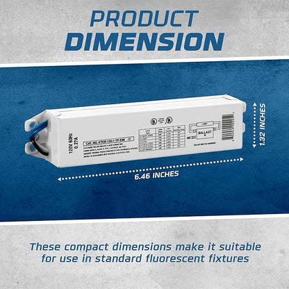 OHLECTRIC Replacement for Keystone KTEB-120-1-TP-EMI 1 Lamp T12 Electronic Fluorescent Ballast | 120V Input with Instant Start Operation | 0.90 Ballast Factor, UL-Approved