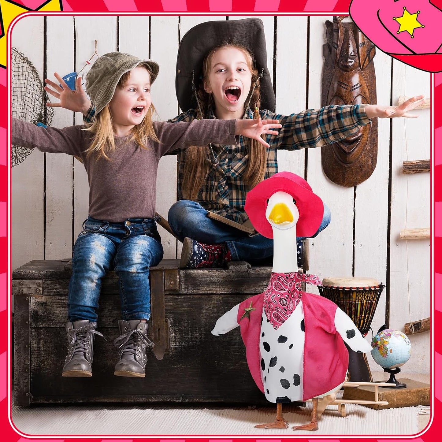 Halloween Goose Outfits for 23'' High Cement or Plastic Porch Lawn Goose Clothes for Garden Yard