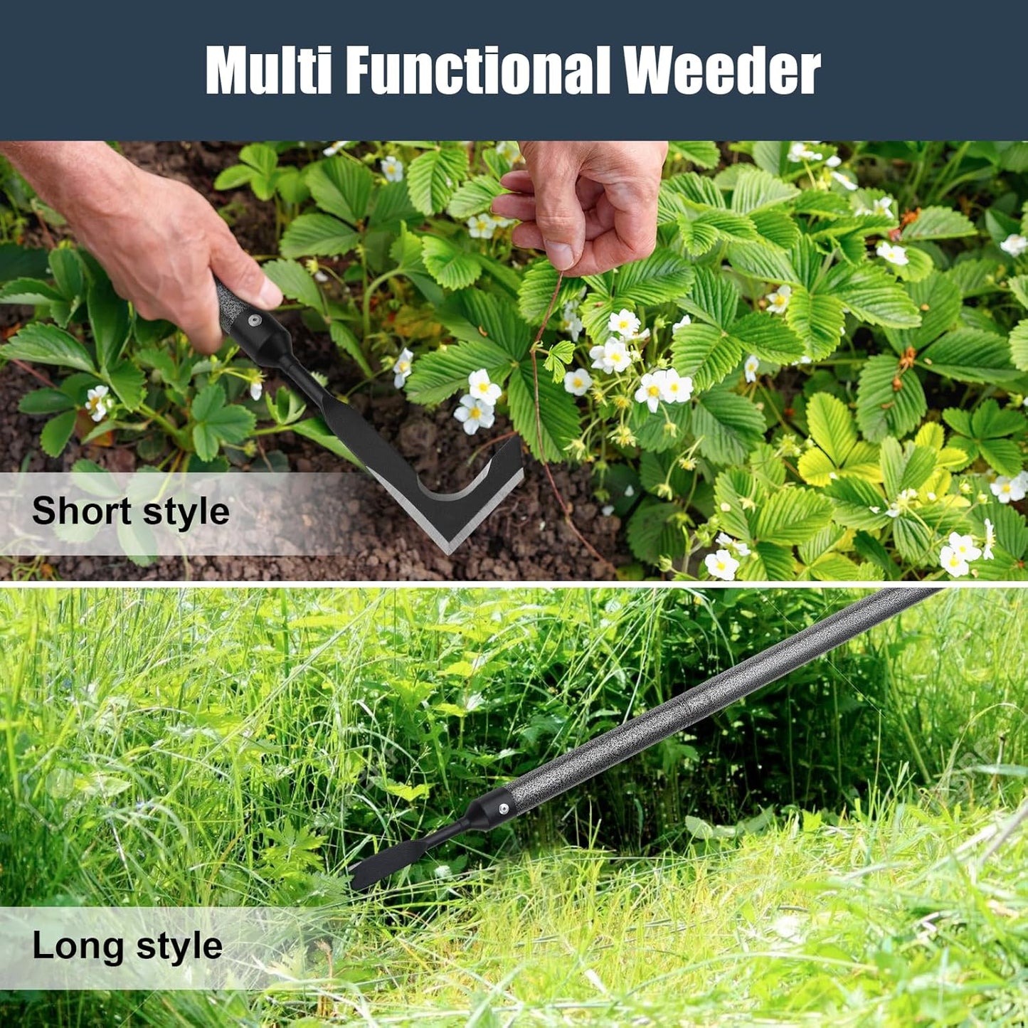 29" Long Handle Crack Weeder, Manual Crevice Weeding Tool Weed Puller for Sidewalk Paver Deck Boards, Gardening Tool for Removing Grass and Weeds from Deck Garden and Wall Crevices