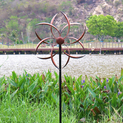 Wind Spinner Outdoor Copper Metal Garden Large Wind Spinners with Dual Kinetic Spinning Blades for Yard Lawn and Patio Decor 70x20 Inches
