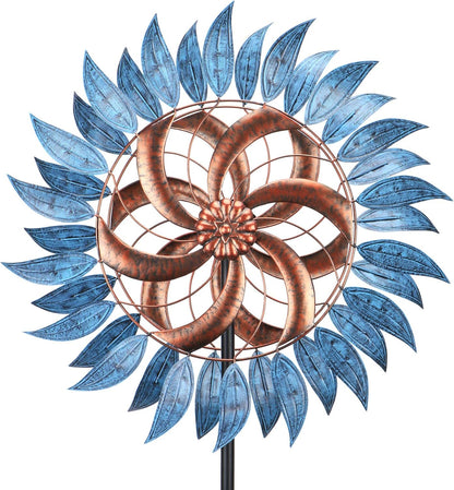 WONDER GARDEN Wind Spinner - 6.2FT Large Wind Sculpture Wind Spinner Metal Windmills for Patio Lawn and Garden Outdoor Decorations