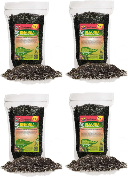 Gardenera Begonia Potting Mix - Unlock Robust Growth and Enchanting Blossoms with Our High-Performance Formula - 20 Quart
