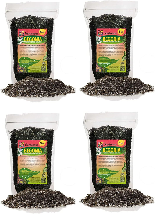 Gardenera Begonia Potting Mix - Unlock Robust Growth and Enchanting Blossoms with Our High-Performance Formula - 20 Quart
