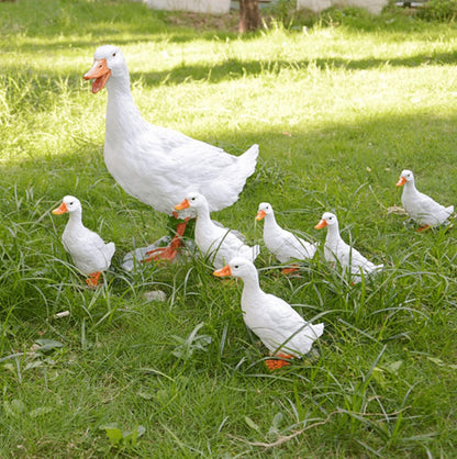 Real Farm Duck Statues,Funny Duck Fence Decoration,Resin Duck Decor,Outdoor Real Animal Statue,Duck Sculpture,Perfect for Home Garden Stairs,Farm,Patio,Backyard