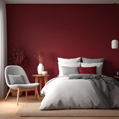 EVOLVE Paint & Primer: Environment-friendly, Low Sheen with One-coat Coverage for Interior & Exterior surfaces (Burgundy, 5-Gallon)