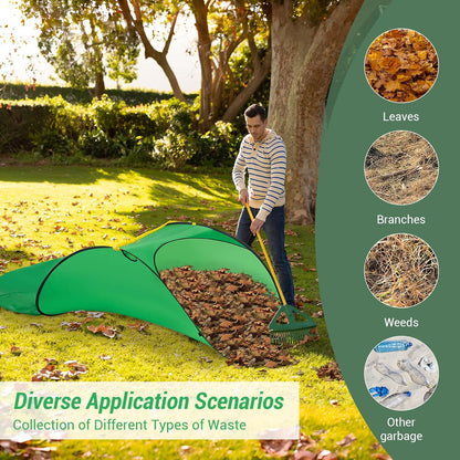 Leaf Collector 70 Gallon, 230D Thickened Reusable Yard Waste Bag, Portable Pop Up Lawn and leaf Bags, Yard Garden Waste Bags, Bag for Lawn Trash，Larger Capacity，Reinforced Rope Holes，patent product
