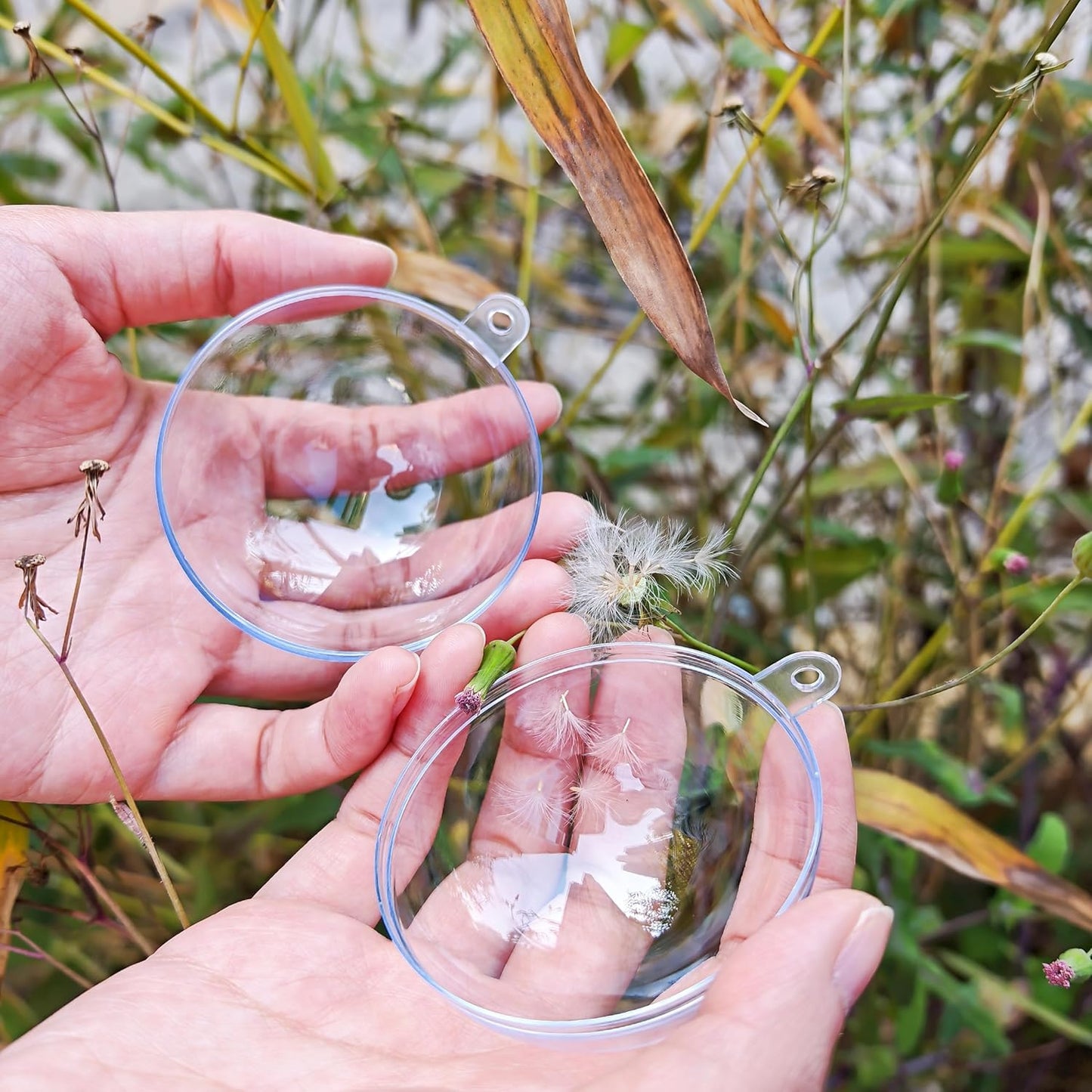 Acrylic Hollow Ball, Clear Plastic Fillable Ornaments Ball, DIY Clear Plastic Balls for New Years Present,Xmas Tree,Home Decoration,Wedding,Party (6cm/2.36inch,20pcs)