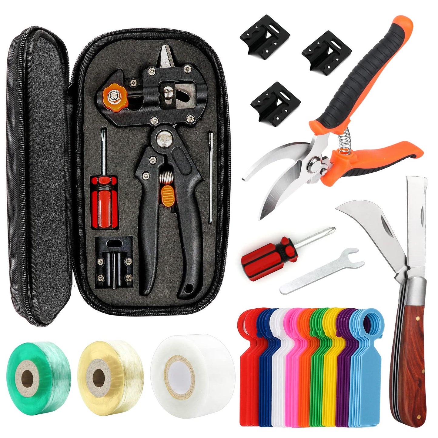 Upgrage Garden Grafting Tools, 2 in 1 Garden Pruning Tools Including Grafting Knife, Pruning