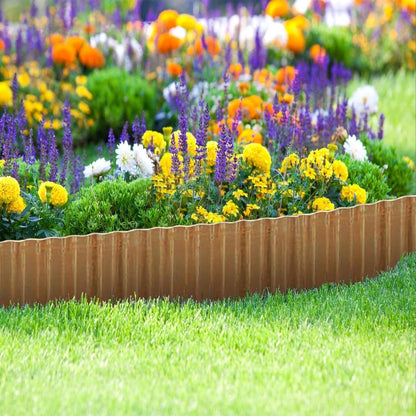 Metal Landscape Edging,6Inch×20FT Corrugated Metal Garden Edging Border Heavy Duty Garden Borders Edging Lawn Edging for Garden,DIY Flower Beds,Lawns,Pathway (Rusted)