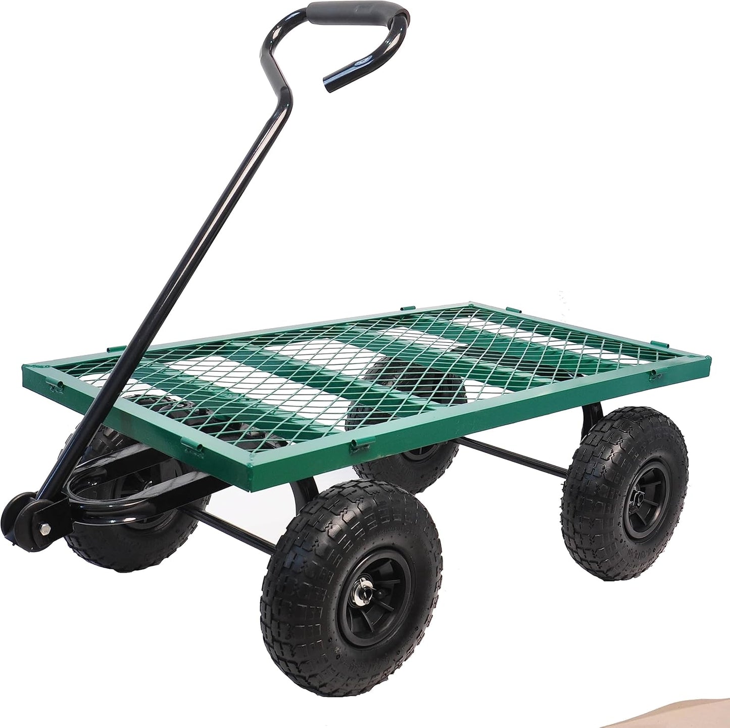with a Four-Wheeled Trailer with a Double-Deck Detachable Side,The Steel Multifunctional Heavy-Duty net car can be Used in Farms,Warehouses and Other Places.