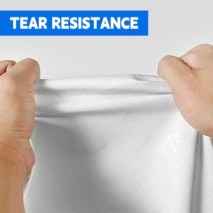 Tarp 30x30 ft Heavy Duty 12mil 100% Waterproof High Durability Multipurpose,Uv Resistant,White Tarp Suitable for Swimming Pools, Boats, Camping, Courtyards, Etc -by MVPNET