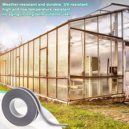 Frienda 2 Roll 82 ft Vented Polycarbonate Tape Dustproof Waterproof Self Adhesive Greenhouse Tape UV Heat Resistant for Polycarbonate Greenhouse Panel Roofing Multi Wall Panels Outdoor Repairs(38 mm)