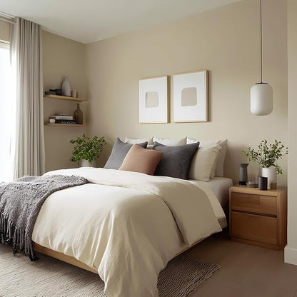 EVOLVE Paint & Primer: Environment-friendly, Low Sheen with One-coat Coverage for Interior & Exterior surfaces (Vanilla White, 5-Gallon)