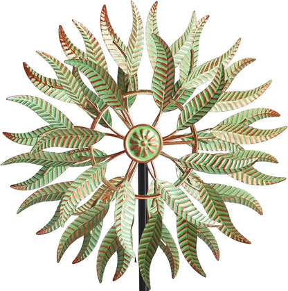 Large Outdoor Metal Wind Spinner,Two-Way Wind Sculptures,360 Degrees Kinetic Wind Spinners Yard Art Decor for Patio, Lawn & Garden 63 * 13.4 Inches
