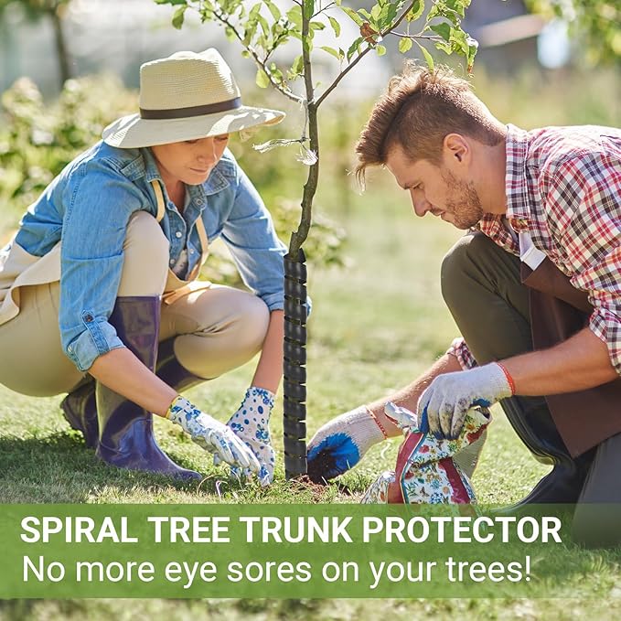 6 PCS Tree Trunk Protector, 16 Size Tree Protectors, Diameter Multiple Dimensions, Spiral Trunk Covers Protect The Bark from Deer and Rodents