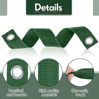 48 Pcs 15.74 Inches Tree Straps for Staking with Grommet Heavy Duty Young Tree and Plant Supports Stakes for Guying Staking Newly Planted Sapling Straight and Hurricane Protection(Green)
