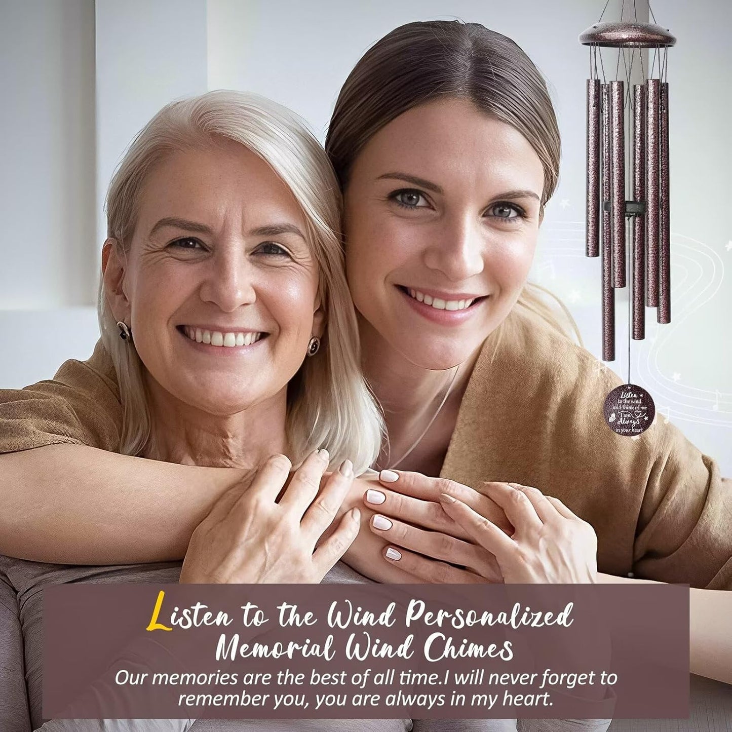 Memorial Gifts for Loss of Love one, 25''Memorial Wind Chimes of Sympathy Gifts for Loss of Love one, Bereavement, Condolence, Remembrance Gifts,Windchimes in Memory