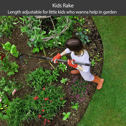 Garden Hoe for Weeding Tool, Heavy Duty Dutch Weeding Hoe Gardening Hand Hoe for Women Kids Men, Metal Garden Weeder Rake Weed Puller for Lawn Long Handle 30-55 inch