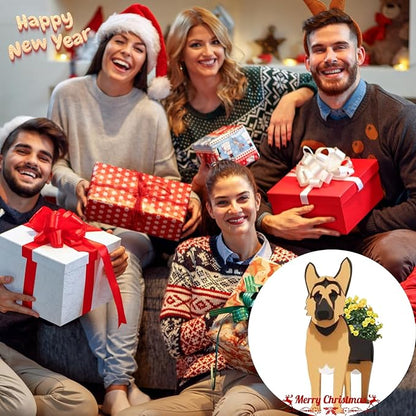 German Shepherd Dog Planter Plant Pots,Cute Garden Dog Flower Planter,Dog Planters Birthday Gifts for Women,Office,Indoor/Outdoor Decor(9.45 * 5.51 * 13.82in)