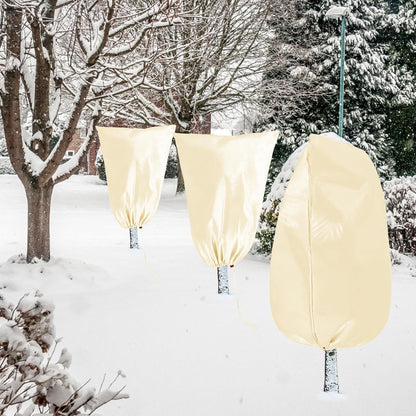 Homimp Frost Protection for Plants,Plant Covers Warm Plant Protection Cover Bags for Winter Frost Cold Weather Shrubs & Trees Jacket Covers (Yellow, 31.5" W x 47.3" H(8 PCS))