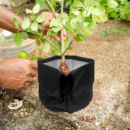 4 Pack Plant Winter Protection Pot with Drawstring and Zipper,17.7" x19.7"Plant Pot Covers,Flower Pot Protection Bag,Plant Covers Freeze Protection for Outdoor Winter Garden Fruit Trees Potted Shrubs