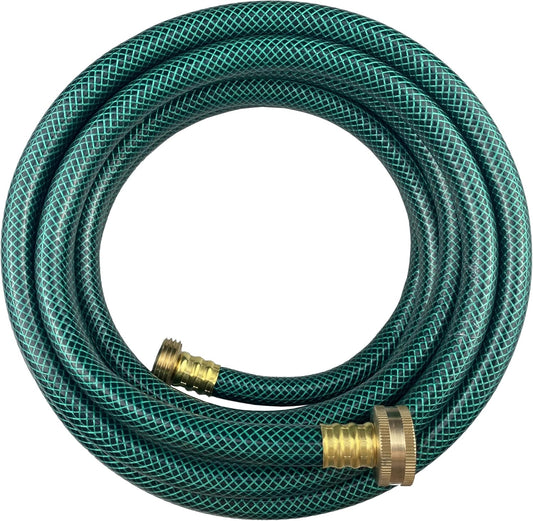 PVC Garden Hose 1/2 Inch Green Heavy Duty Water Hose with Solid Brass Fittings,No Leaking, Flexible,for outdoors,Lawns,Patio (20 FT, Green, Brass Fittings)