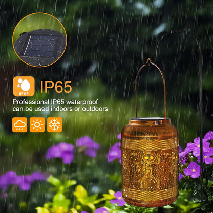 Solar Halloween Decorations Outdoor Lantern , Birthday Gifts for Women, Solar Lights Outdoor Waterproof LED Decorative Garden for Lawn, Landscape, Patio, Porch Hanging Lantern for Ladies, Mom, Grandma