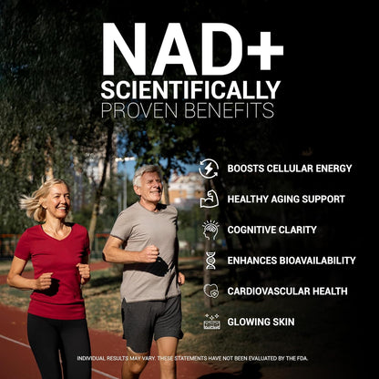 NAD+ Supplement w/ Resveratrol, B12, Phosphatidylcholine & Bioperine – 900mg NAD+ Capsule, 60 Vegan, Non-GMO, Gluten-Free Capsules – Cellular Energy, Bioavailability, Liposomal NAD+ & NMN Alternative