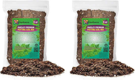 Gardenera Parsley Plant Potting Soil - All-Natural Blend for Thriving Parsley Plants - Boosts Root Health and Aroma - 10 Quart