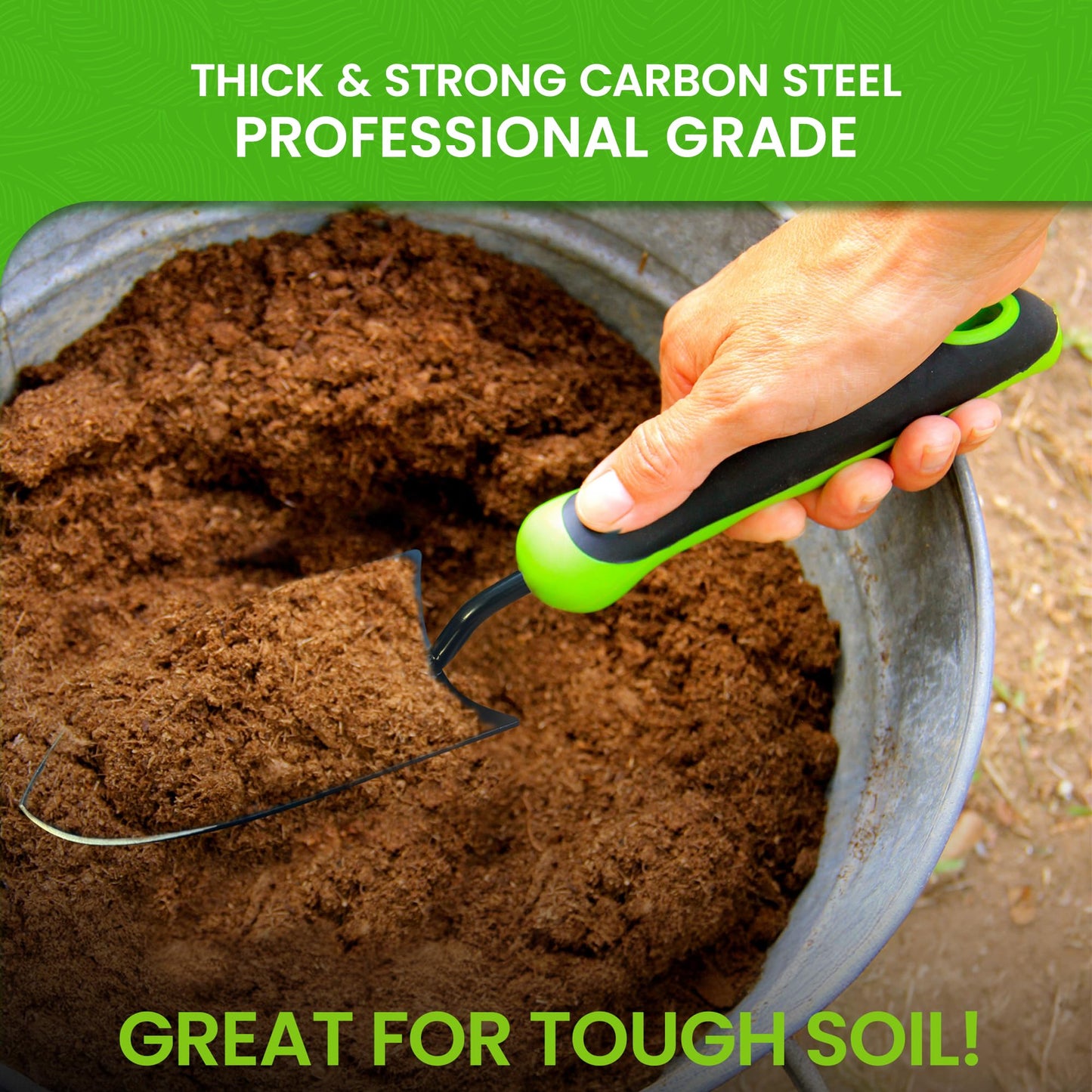 Garden Guru Heavy Duty Garden Trowel Hand Shovel for Gardening – Strong Carbon Steel Hand Trowel