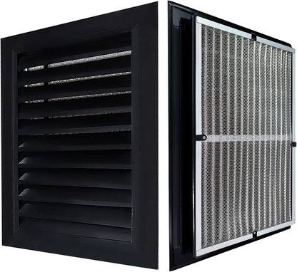 12"x18"Gable Vent - Removable Filter Screen Design, Perfect for Attic Vents and Sheds，Wall,Door, and Shipping Container,Vent Opening 10"x16", Optimal Roof Ventilatio