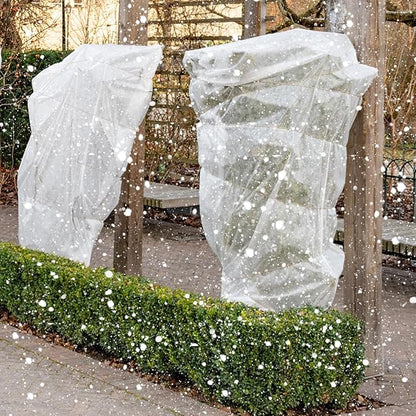 ANPHSIN 2 Pcs Extra Large Winter Plant Cover Freeze Protection - 71" x 83" Plastic Plant Frost Bags with Drawstring, Waterproof Plant Shelter Coverings for Outdoors Garden Shrubs Palm Fruit Trees