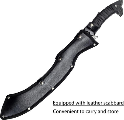 SV Handmade cast Manganese Steel Chopping Blade Sword, Full Tang, Outdoor, Hunting, Camping, Hiking, Survival, with Protective Cover, Multiple Styles to Choose from