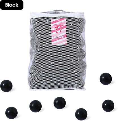 Ball Pit Balls for Kids, Plastic Refill 2.2 Inch Balls, 100 Pack, Bright Colors, Phthalate and BPA Free, Includes a Reusable Storage Bag with Zipper