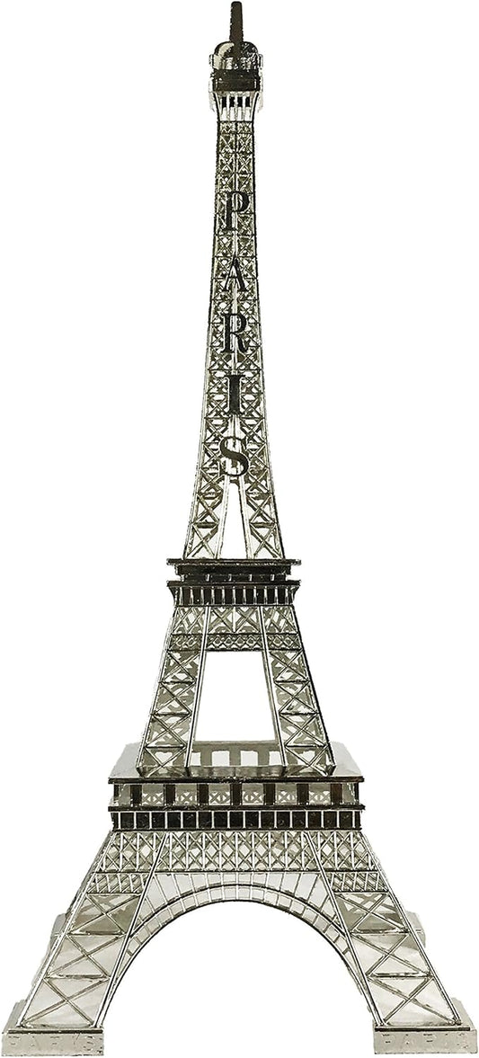 allgala 24" Eiffel Tower Statue Decor Alloy Metal, Silver