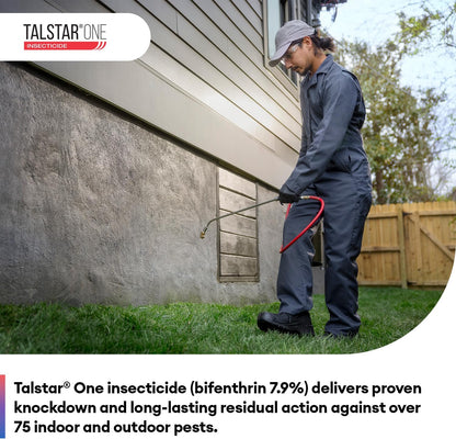Talstar One (Bifenthrin 7.9%), Water-Based – Controls 75+ Indoor & Outdoor Pests, EPA-Approved, Yields 32–320 Gal