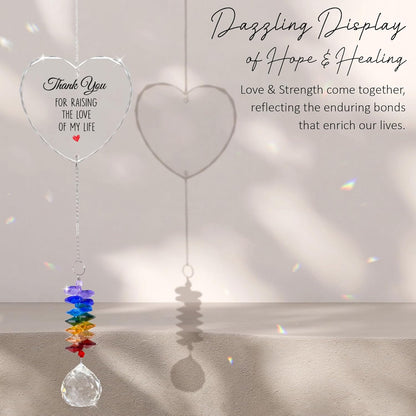 Glass Ornament Suncatcher Birthday Gift for Mother in Law - Mother of The Bride Groom - Crystal Rainbow Maker - Gift from Daughter Son in Law - Window Hangings Home Decor
