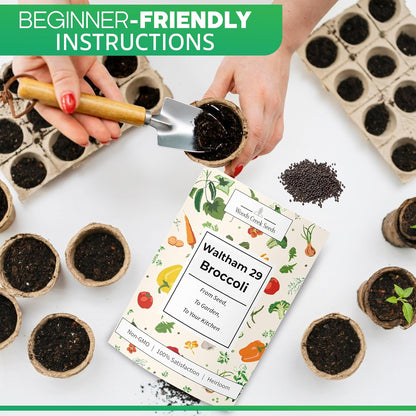 Woods Creek Seeds: Waltham 29 Broccoli Seeds for Planting - Over 1,400 Heirloom Broccoli Seed for Sprouting - Non-GMO Vegetable Plants Indoor or Outdoor Gardens & Hydroponics Sprouts Gardening