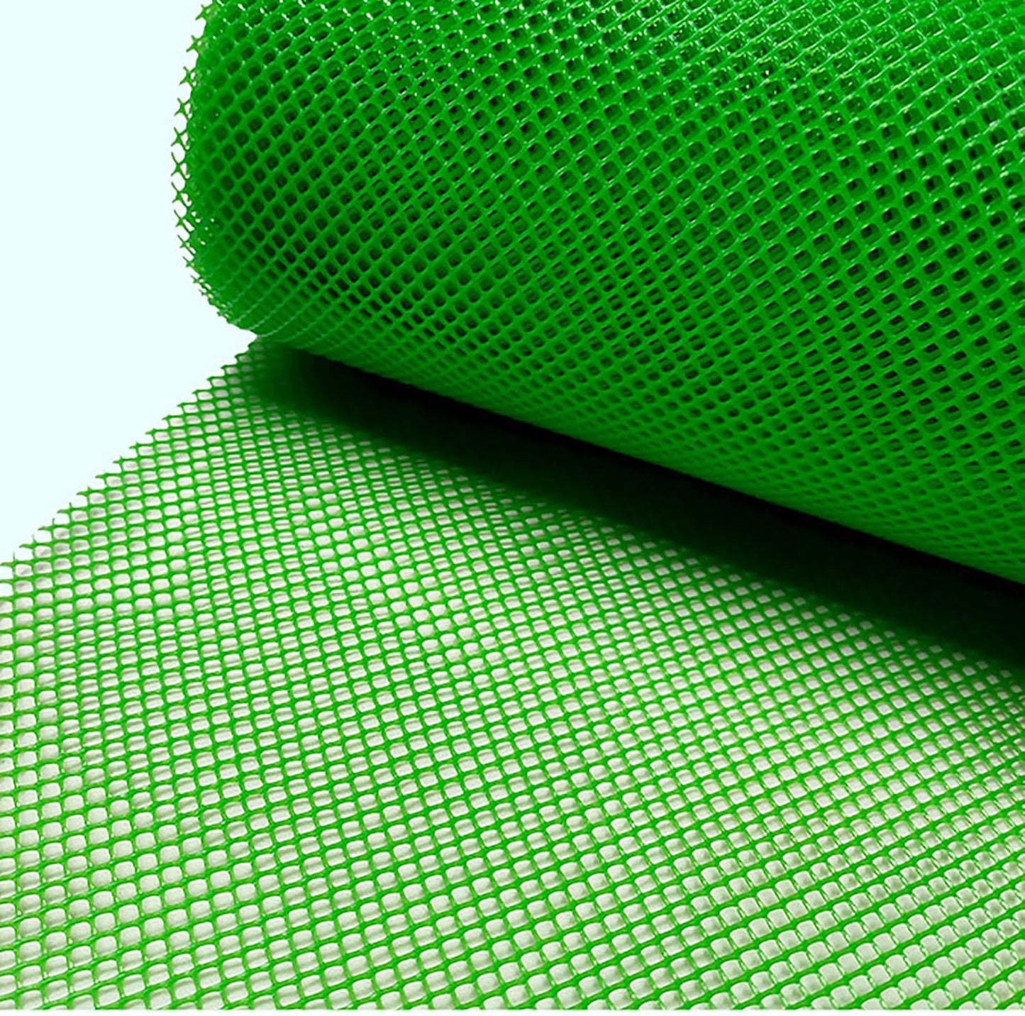 XIFENG Plastic Wire Mesh Fence Roll for Poultry Dogs Rabbit Snake Barrier, Plastic Chicken Fence Wire Fencing Mesh Poultry Netting for Garden Farm(Size:0.47in mesh-65ft L x 3.3ft W Roll,Color:Green)
