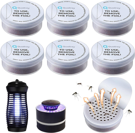 Qualirey 6 Pcs Mosquito Attractant for Bug Zapper, Each Last 60 Day Pest Lure Mosquito Trap Fly Biting Insect Bait Refill High Catch Rate Compatible with DynaTrap and All Insect Trap Indoor Outdoor