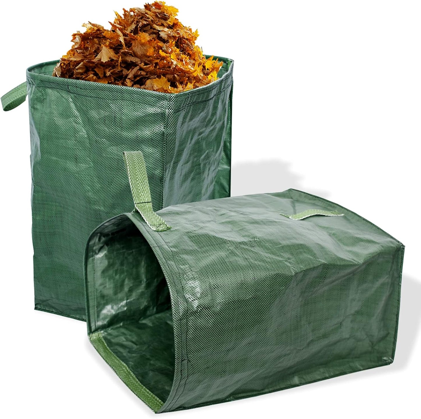 kingsea 2 Pack Yard Waste Bags, Large Yard Dustpan-Type Garden Bag, 53 Gallons Heavy Duty Lawn Pool Garden Leaf Bag for Collecting Leaves Grass Clippings Yard Debris