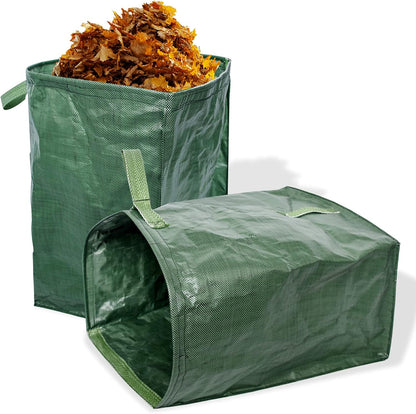 kingsea 2 Pack Yard Waste Bags, Large Yard Dustpan-Type Garden Bag, 53 Gallons Heavy Duty Lawn Pool Garden Leaf Bag for Collecting Leaves Grass Clippings Yard Debris
