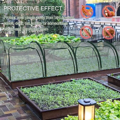 Flexible Net Grow Tunnel - Garden Greenhouse Mesh Cover Growhouse Cloche for Protecting Fruit Vegetables Plants Cultivation (5M)