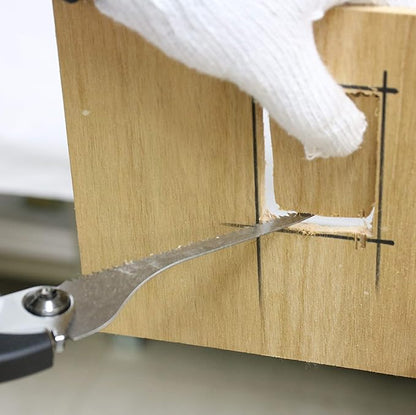 KAKURI Jab Saw Folding 5-1/8", Japanese Pull Saw Foldable Keyhole Saw for Drywall, Wood, Woodworking, Plaster, Wallboard, Plywood, Razor Sharp Japanese Steel Blade, Made in JAPAN