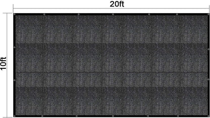 Greenhouse Covers Sunblock Shade Cloth Net Mesh Tarp 90% UV-Resistant Protection Plants Flowers Pet Kennels Outdoor Shade Screen Taped Edge with Gromments Included 18pcs 6" Ball Bungee (10ft 20ft)