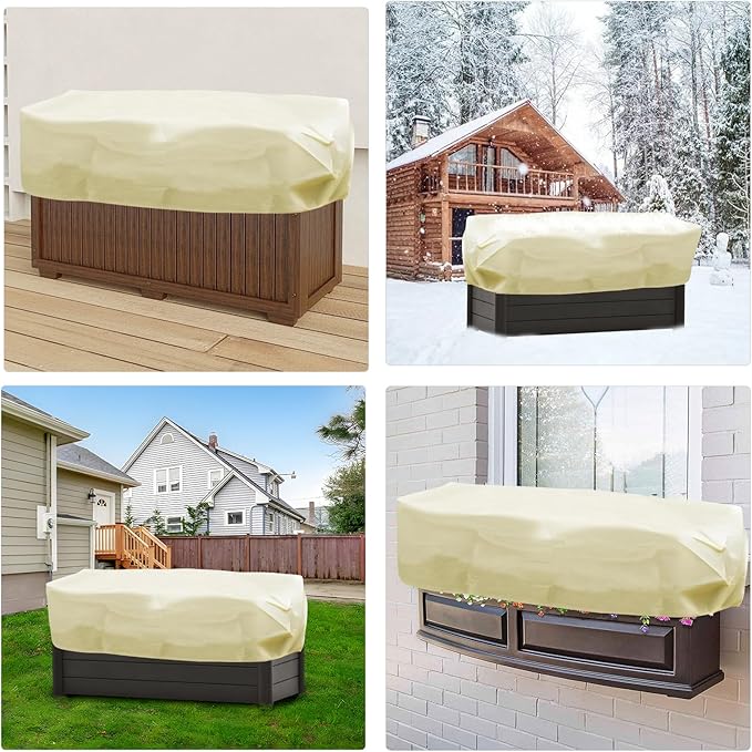 Plant Covers Freeze Protection, 4 Pack Frost Blankets for Outdoor Plants – 2 Rectangular (22"x60"x20") & 2 Round (32"x48") Winter Plant Covers, 2.4oz/yd² Frost Cloth Plant Protection